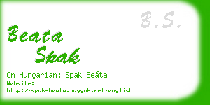 beata spak business card